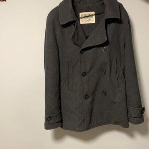 Men’s Grey Thick Peacoat